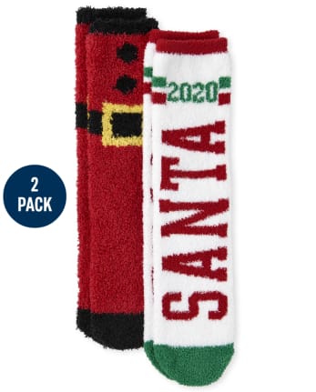 Lot de 2 paires de chaussettes confortables Team Santa unisexe pour adulte