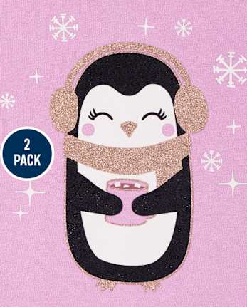 Toddler Girls Glitter Top 2-Pack