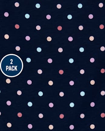 Pack de 2 vestidos skater estampados para niñas