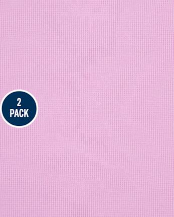 Toddler Girls Snowflake Thermal Top 2-Pack