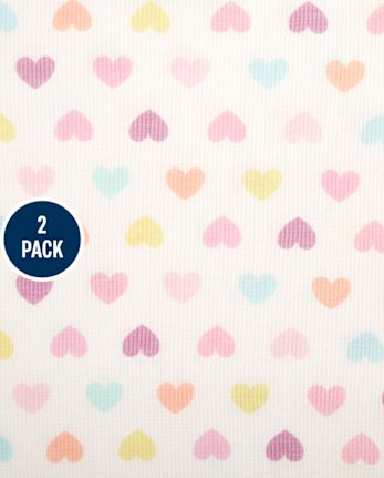 Toddler Girls Rainbow Star Thermal Top 2-Pack