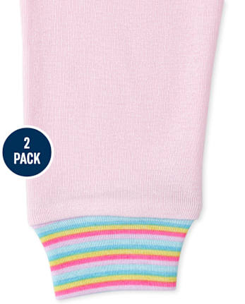 Baby And Toddler Girls Unicorn Snug Fit Cotton Pajamas 2-Pack