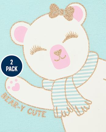 Toddler Girls Graphic Top 2-Pack