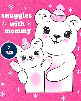 Toddler Girls Mom Graphic Tee 2-Pack