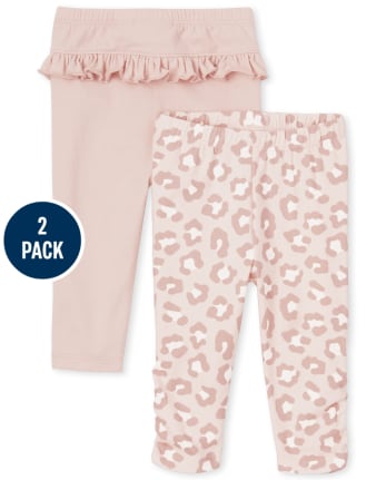 Baby Girls Leopard Pants 2-Pack