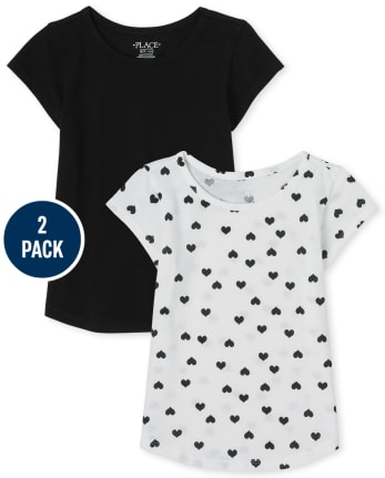 Lot de 2 t-shirts pour filles