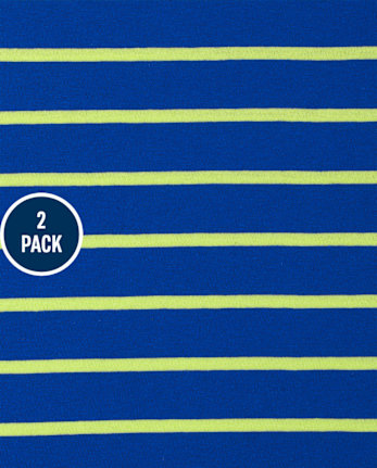 Pack de 2 camisetas sin mangas a rayas para niño