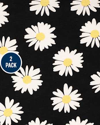 Pack de 2 vestidos skater estampados para bebés y niñas pequeñas