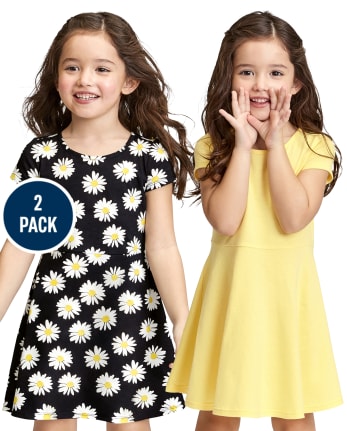2-Pack Baby And Toddler Girls Print Everyday Dress