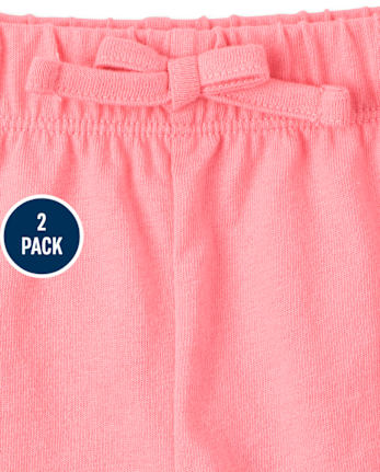 Shorts para niñas pequeñas, paquete de 2