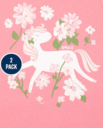 Lot de 2 débardeurs à motif animal pour petites filles