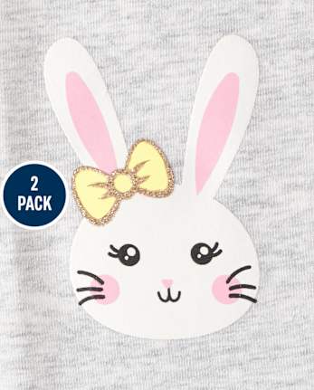 Toddler Girls Bunny Leggings 2-Pack