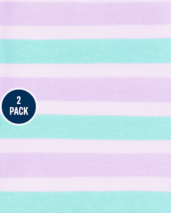 Pack de 2 calzas estampadas para niñas pequeñas