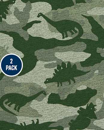 Pack de 2 tops raglán de camuflaje para bebés y niños pequeños