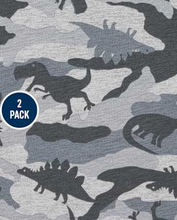Pack de 2 tops raglán de camuflaje para bebés y niños pequeños