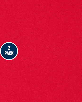 Paquete de 2 camisetas básicas con capas para bebés y niños pequeños