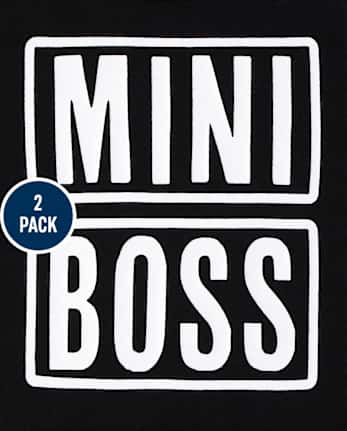 Pack de 2 camisetas sin mangas Boss Dino para bebés y niños pequeños