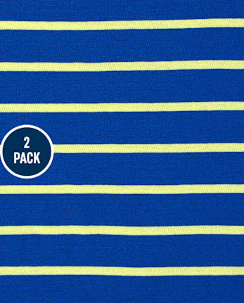 Baby And Toddler Boys Palm Striped Tank Top 2-Pack