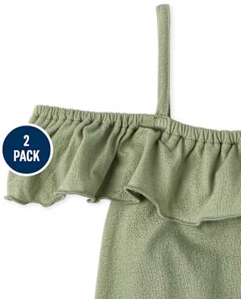 Girls Off Shoulder Top 2-Pack