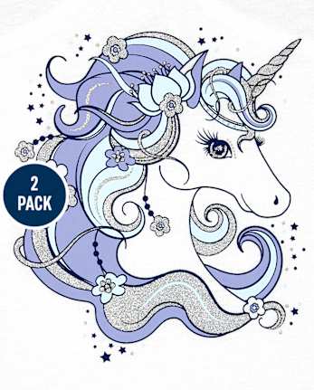 Lot de 2 débardeurs licorne à dos nageur pour fille