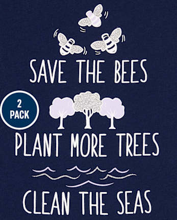 Girls Nature Tie Front Tank Top 2-Pack