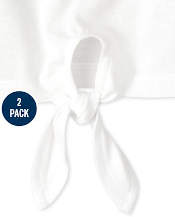 Girls Tie Front Top 2-Pack