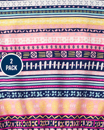 Girls Print Romper 2-Pack