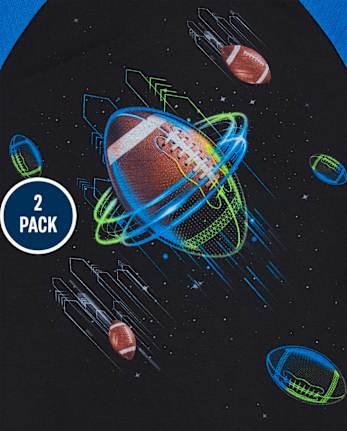 Boys Mornings And Football Pajamas 2-Pack