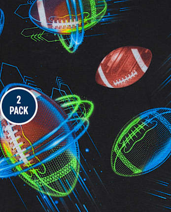 Boys Mornings And Football Pajamas 2-Pack