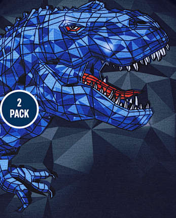 Boys Dino Shark Pajamas 2-Pack