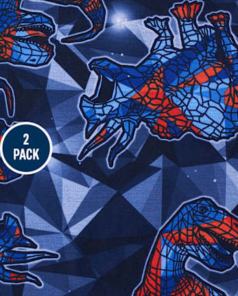 Boys Dino Shark Pajamas 2-Pack
