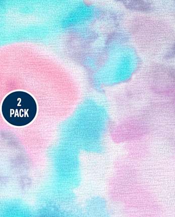 Girls Tie Dye Animal Pajamas 2-Pack