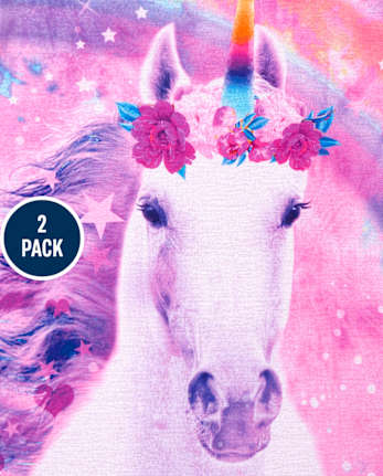 Girls Unicorn Castle Nightgown 2-Pack