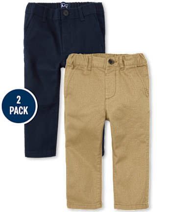Lot de 2 pantalons chino stretch pour bébés et tout-petits garçons