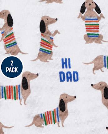 Lot de 2 pyjamas une pièce en coton ajustés pour bébés et tout-petits garçons