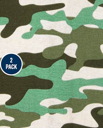 Baby And Toddler Boys Animal Camo Snug Fit Cotton One Piece Pajamas 2-Pack