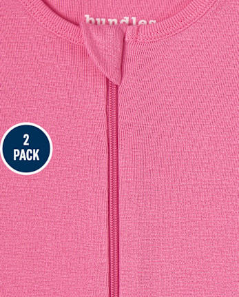 Pyjama une pièce en coton ajusté singe pour bébés et petites filles, paquet de 2