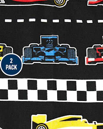 Baby And Toddler Boys Race Car Snug Fit Cotton Pajamas 2-Pack