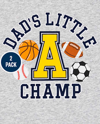 Baby And Toddler Boys Sports Snug Fit Cotton Pajamas 2-Pack