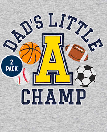 Baby And Toddler Boys Sports Snug Fit Cotton Pajamas 2-Pack