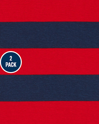 Baby And Toddler Boys Sports Snug Fit Cotton Pajamas 2-Pack