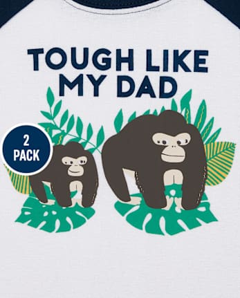 Pijamas de algodón ajustados con animales para bebés y niños pequeños, paquete de 2