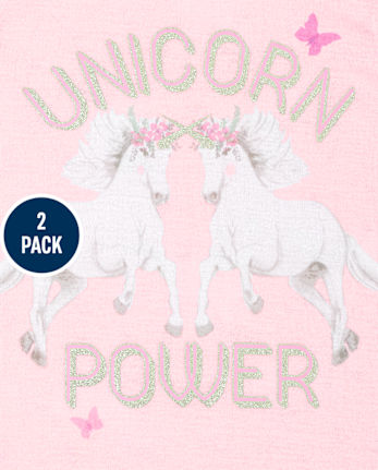 Paquete de 2 pijamas Unicorn Power para niñas
