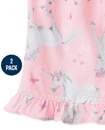 Paquete de 2 pijamas Unicorn Power para niñas