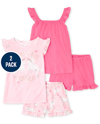 Paquete de 2 pijamas Unicorn Power para niñas