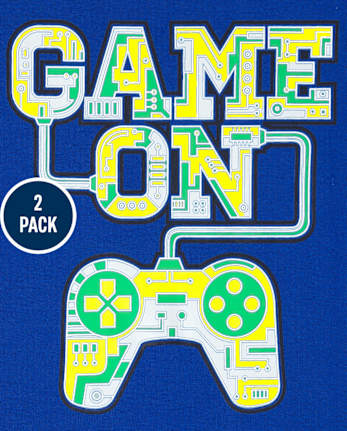 Boys Glow Video Game Weekend Snug Fit Cotton Pajamas 2-Pack