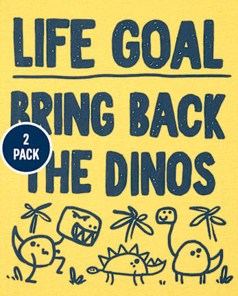 Baby And Toddler Boys Humor Graphic Tee 2-Pack