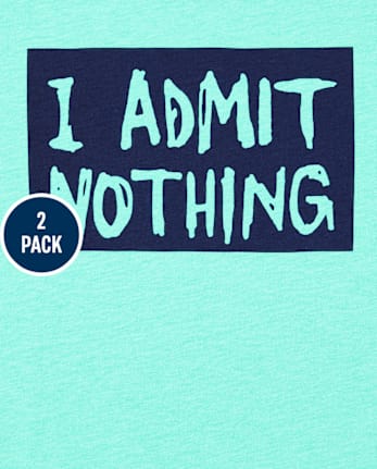 Baby And Toddler Boys Humor Graphic Tee 2-Pack