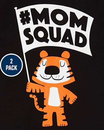 Baby And Toddler Boys Mom And Dad Graphic Tee 2-Pack