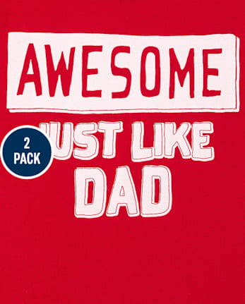 Baby And Toddler Boys Mom And Dad Graphic Tee 2-Pack